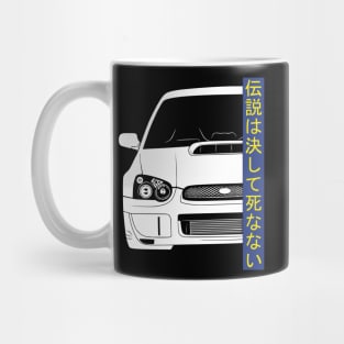 Impreza WRX STI Rallye JDM Tuning Car 90s "Legends never die" Mug